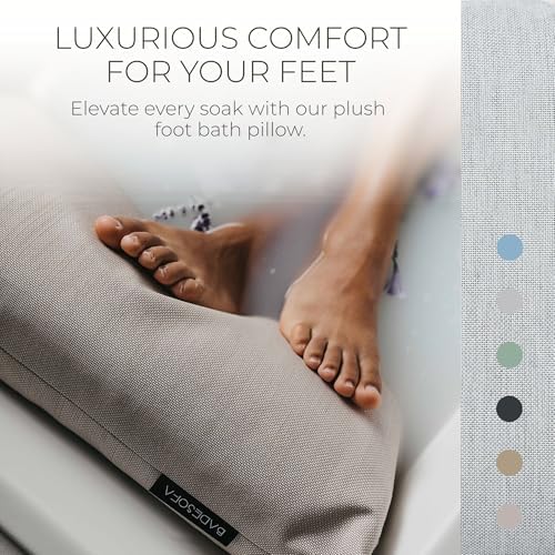 BADESOFA® Luxury Bathtub Pillow for Feet in Grey, Quick-Drying - Image 2
