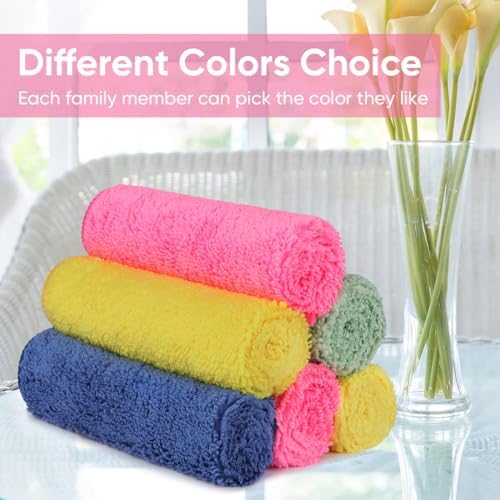 HOMEXCEL Washcloths 12PK, Ultra Soft&Highly Absorbent Face Towels, 12X12 in - Image 7