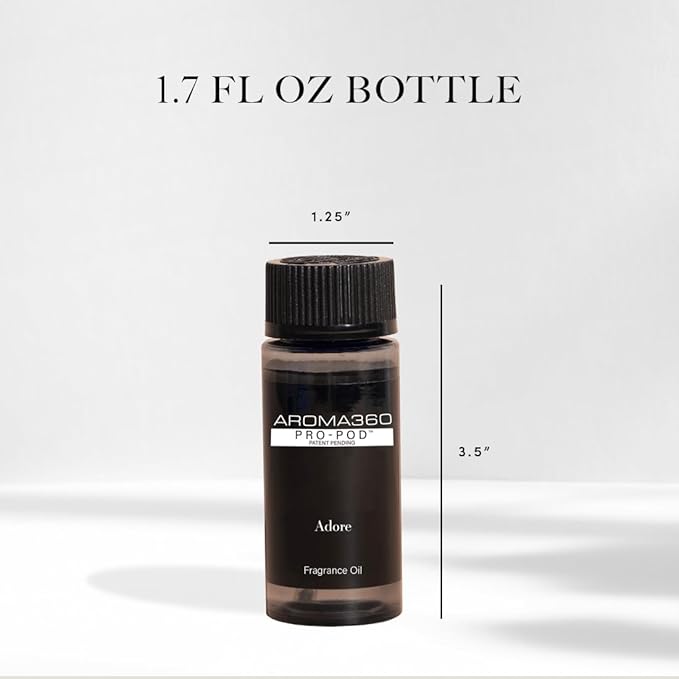 Aroma360 Pro Pod - Adore Fragrance Oil Blend - 50ML | Hotel Inspired Luxury Essential Oil Diffuser | Aromatherapy Scent Diffuser Oil | White Tea, Jasmine, Peony, Gardenia, Sandalwood, Amber and More