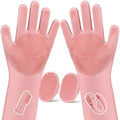 6PCS Grooming & Bath Supplies for Dogs, Cats | Dog Washing Gloves | Dog Bath Brush | Dog Shower Brush | Pet Grooming Gloves | Dog Grooming kit | Pet Supplies for Showerhead & Sprayer (Light Pink) by Augwind