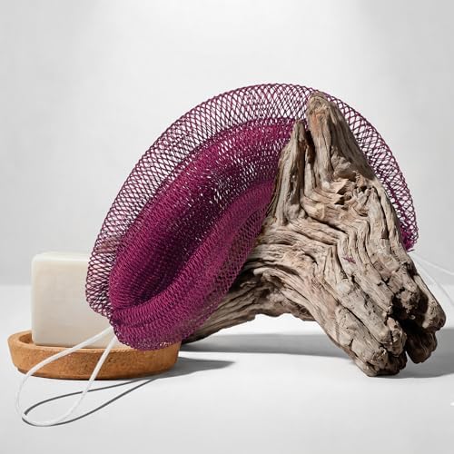 UJFQBH African Net Sponge Authenti, Exfoliating Body Scrubber for Back and Hard to Reach Areas, Gentle Daily Exfoliation for Deep Cleansing, Quick Drying Shower Essential, Berry Pink 3 Pack - Image 6