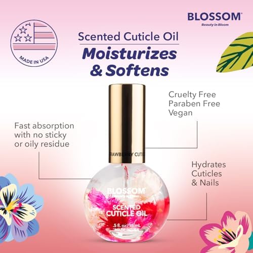 Blossom Cuticle Oil for Nails, Scented Nail Oil Cuticle Care, 0.5 fl. oz - Image 6
