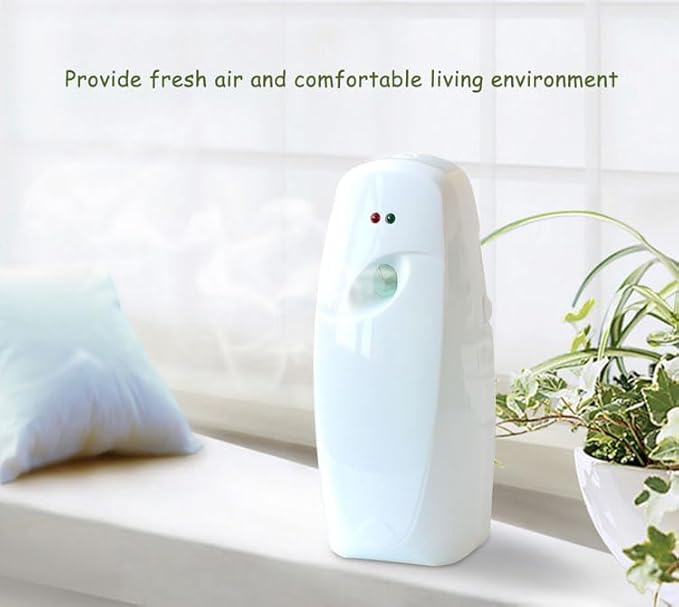 Automatic Air Freshener Spray Dispenser 2-Pack, Wall Mount or Tabletop for Home & Commercial Use, Adjustable Timer for Bathroom, Office, Restroom, Eliminates Odors with Glade Compatible Refill