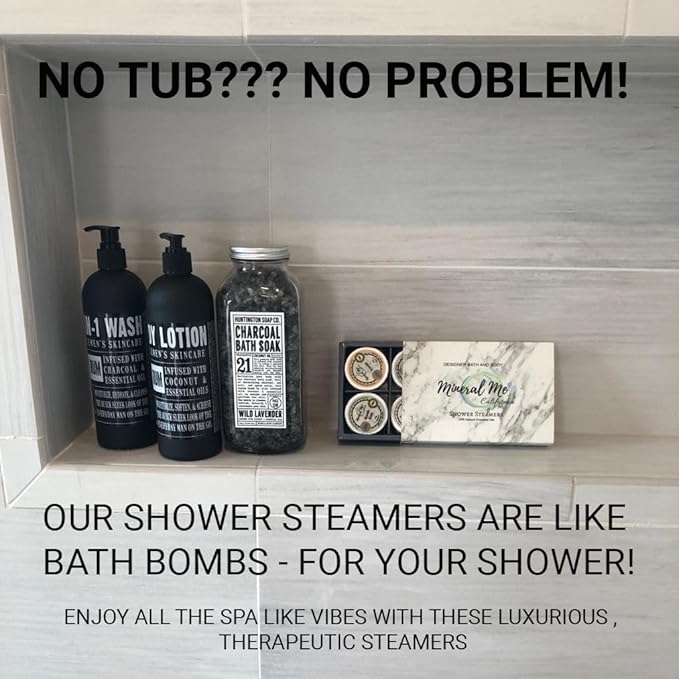 Shower Steamers Aromatherapy - Organic Natural Shower Bombs Vapor Tablets, Aromatherapy for Home Spa, Relaxing Self Care Birthday Gifts for Men, Women, Mothers Day Gift for Mom, Wife, Girlfriend