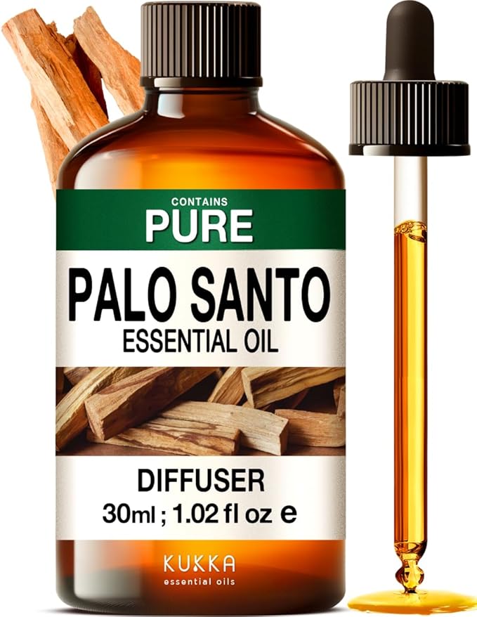 100% Pure Palo Santo Oil - 1 Fl Oz Palo Santo Essential Oil for Hair, Skin, Diffuser, Aromatherapy & DIY Soap Making Scent