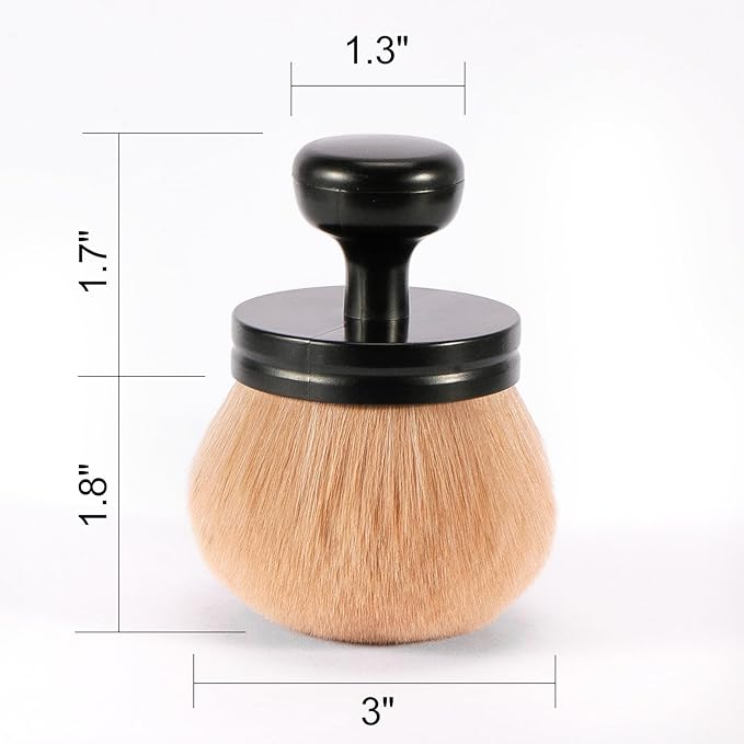UNIMEIX 3 Inch Sunscreen Applicator Self Tanner Brush Body Makeup Kabuki Blend Applicator Spray Tan Blending Beauty Brush for Body Coverage Perfector (Black)