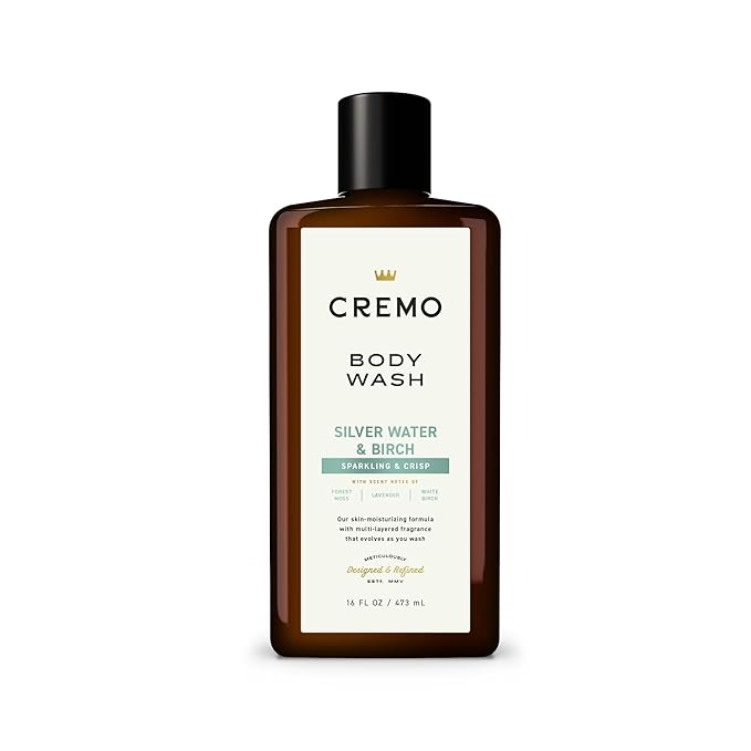 Cremo Body Wash for Men, Rich-Lathering Silver Water & Birch, 16 Fl Oz (Pack of 12)
