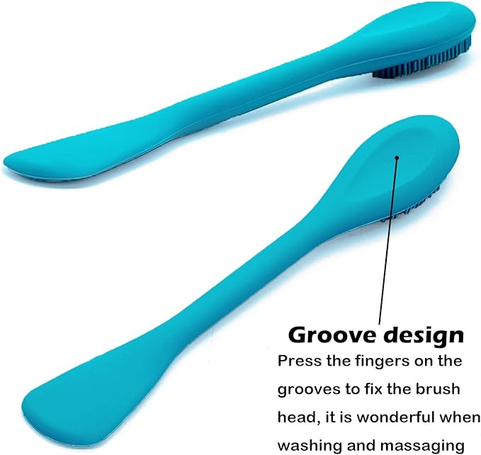 RamPula Pore Brush & Face Mask Applicator, Lymphatic Drainage Brush | Face Scrubber, Silicone Jelly Brush for Deep Pore Cleansing, Face Brush for Lymphatic Drainage Massager, Applicator for Mud, Clay