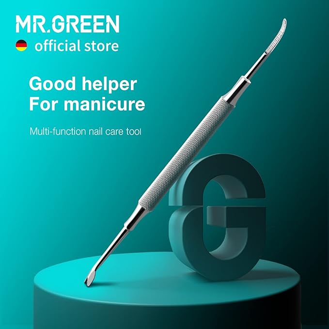MR.GREEN Multi-Function Nail Care Tools Cuticle Pusher Nail Dirt Cleaner Double Headed Design Pry Up Nails Cuticle Trimmer (Mr-2158)