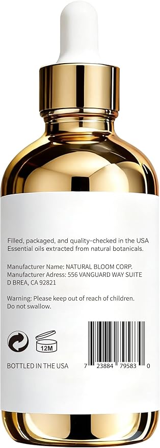 100% Pure Vanilla Essential Oil, 4 Fl Oz, Vanilla Oil for Diffusers, Home Fragrance & Aromatherapy, Essential Oils for Diffusers for Home & Skin & Home Care, Candle Scents for Candle Making