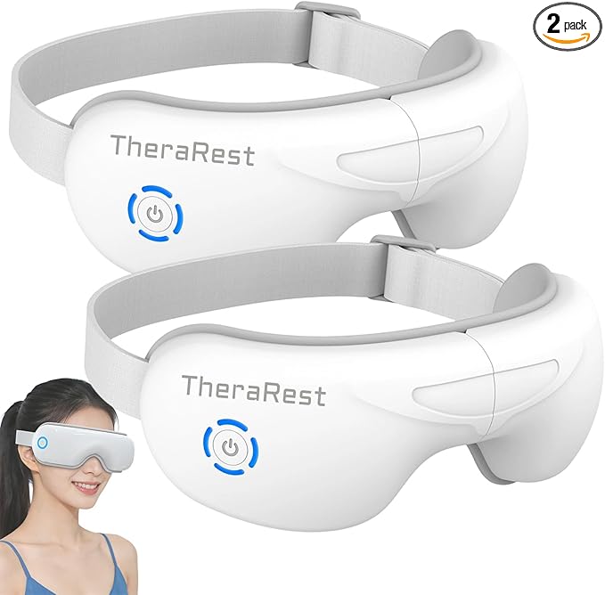 Eyemask, Therarest Deep Sleep Pro, TheraRest Foldable Sleep Mask with Heat and Cooling, for Relaxing, Birthday Gift for Men & Women (2 PCS)