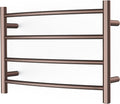 Towel Warmer ORB for Bathroom Wall Mounted Bath Towel Heater Plug-in Electric Heated Towel Rack Stainless Steel Curved Round Oil Rubbed Bronze Drying Rack ETW29 40W 16.54x23.62x5.51 inches