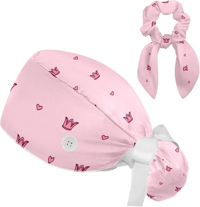 Women's Working Caps with Scrunchies Tarot Pattern Background Lace-Up Hat Unisex Hair Covers One Size