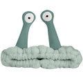 Jowmoy Cute Dark green Snail Headband,Wash Face for Women Makeup Shower Spa Headband