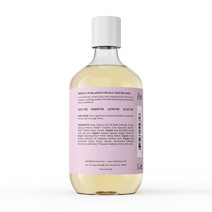 Deep Steep Bubble Bath, Lilac Blossom 17 oz (Pack of 2) – Hypoallergenic, Clinically Tested Soothing Soak with Shea Butter & Argan Oil – Sulfate-Free