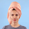 Sleek'e Sleeke Microfiber Hair Drying Towel - Pink, Quick Drying Hair Towel, Reduces frizz, Super Absorbent