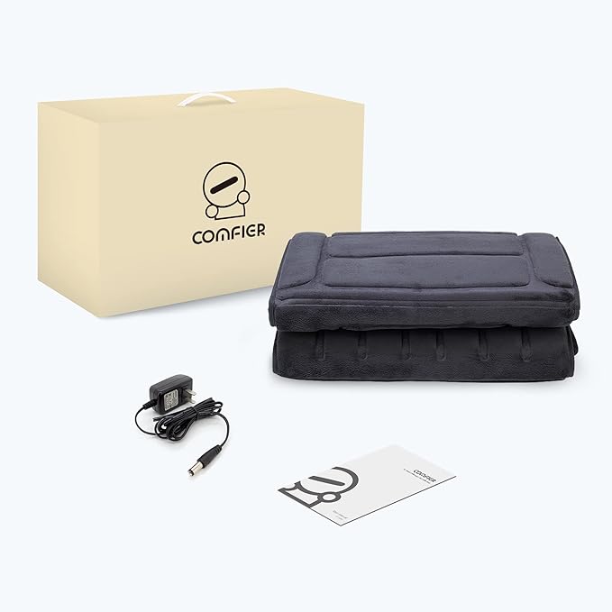 COMFIER Massage Mat Full Body,Massage Pad with 10 Vibration Motors,Back Massager Pad with Heat