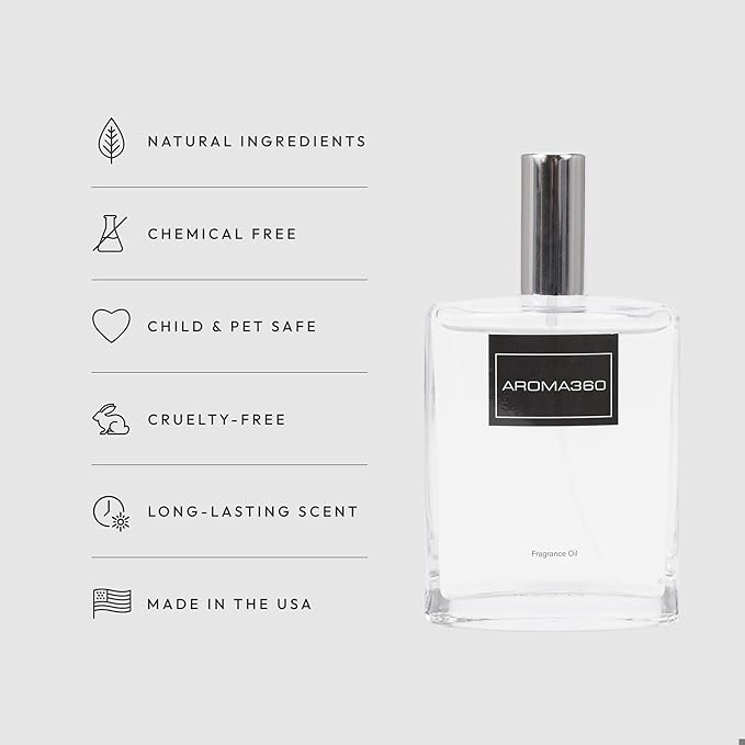 Aroma360 Room Spray - Hotel Air Freshener - Aromatherapy Oil Spray - Scents Inspired by The Delano - Scent Includes Green Tea, Lemongrass & Lily - California Love, 100mL/3.38 fl oz