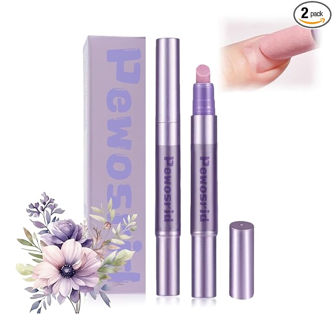 Cuticle Oil Pusher Pens, 4-in-1 Ceramic Cuticle Remover & Cuticle Oil in a Pen, Nail Care Tool for Hangnails & Dry Damaged Nails, Nail Care Tool for Repair Nourish Nails (2PCS Pusher Pens)