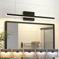 VOLISUN Modern Bathroom Vanity Light 24 inch, Rotatable, 14W Dimmable 5CCT Led Bathroom Light Fixture Over Mirror, Black Bar Vanity Light for Bathroom Mirror Restroom-ETL Certificated
