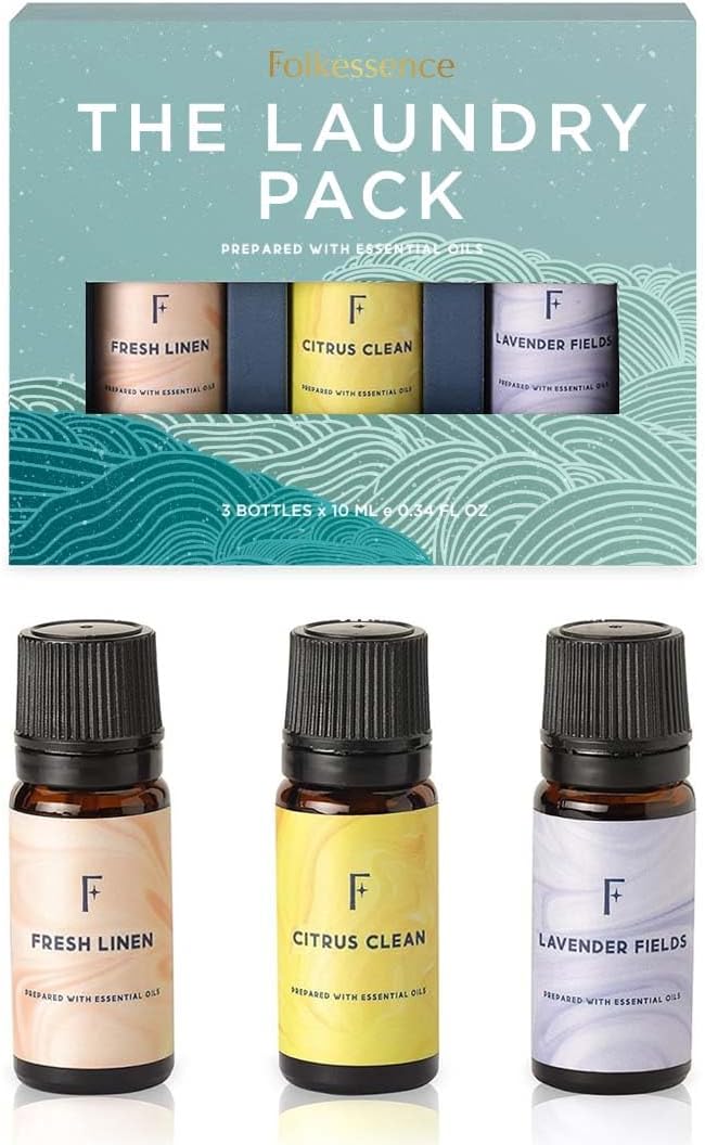 Folkulture Essential Oils for Laundry - Pack of 3 | Citrus, Fresh Linen & Lavender Laundry Essential Oils for Dryer Balls | Laundry Ball Scent Oil or Fragrance Oil for Home, Hotel | Everyday Gift