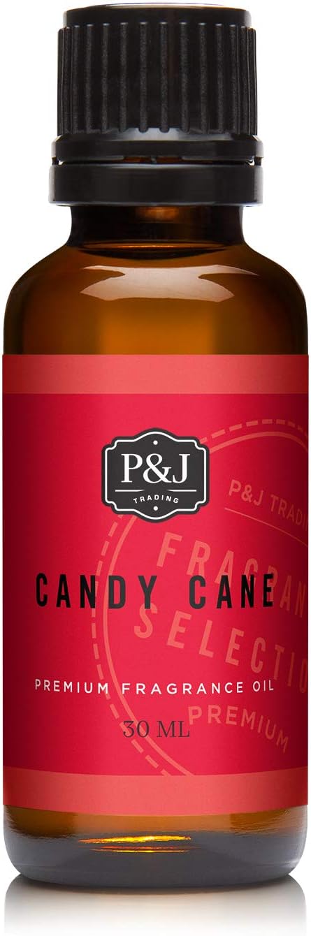 P&J Trading Fragrance Oil | Candy Cane Oil 30ml - Candle Scents for Candle Making, Freshie Scents, Soap Making Supplies, Diffuser Oil Scents