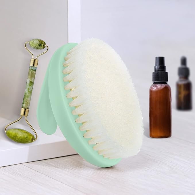 Dry Brushing Body Exfoliating Brush, Anti Slip Body Scrubber for Shower, Shower Body Cleaning Brush for Deep Cleansing & Soften Skin, Improve Circulation (Green)