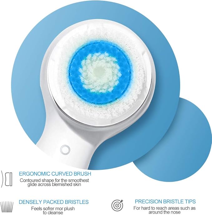 Facial Cleansing Brush Heads,Face Brush Head Replacements Compatible with Clarisonic Mia 1, Mia 2, Mia Fit, Alpha Fit, Smart Profile Uplift,Deep Pore and Sensitive（6 Pack）