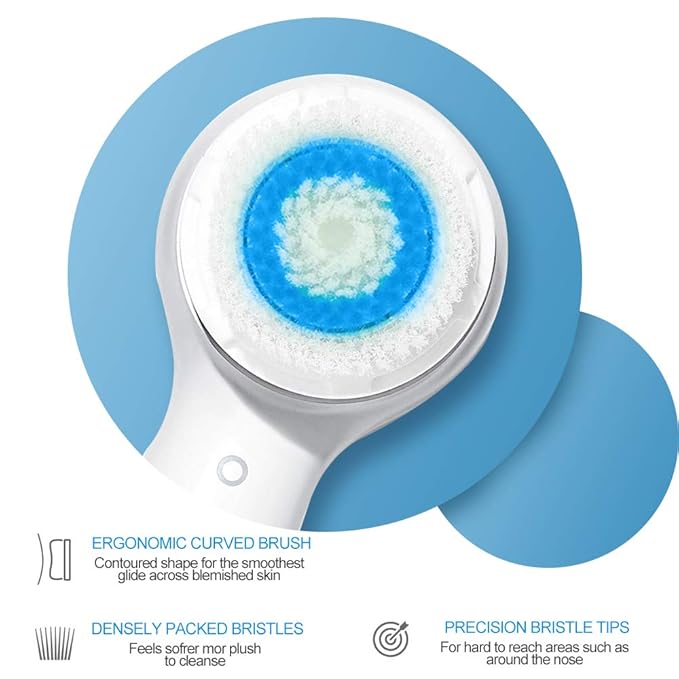 Facial Cleansing Brush Head Replacements Compatible with Clarisonic Mia 1, Mia 2, Mia Fit, Alpha Fit, Smart Profile Uplift, Deep Pore Face Brush Head Replacement Cleaning Tool (3 Pack)