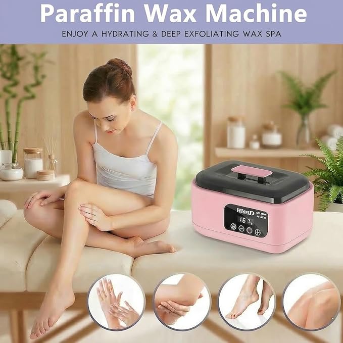 Paraffin Wax Machine for Hand and Feet，Touchscreen Paraffin Wax Warmer with Wax Moisturizing Paraffin Spa Wax Bath Kit, Large Capacity at Home for Smooth and Soft Skin