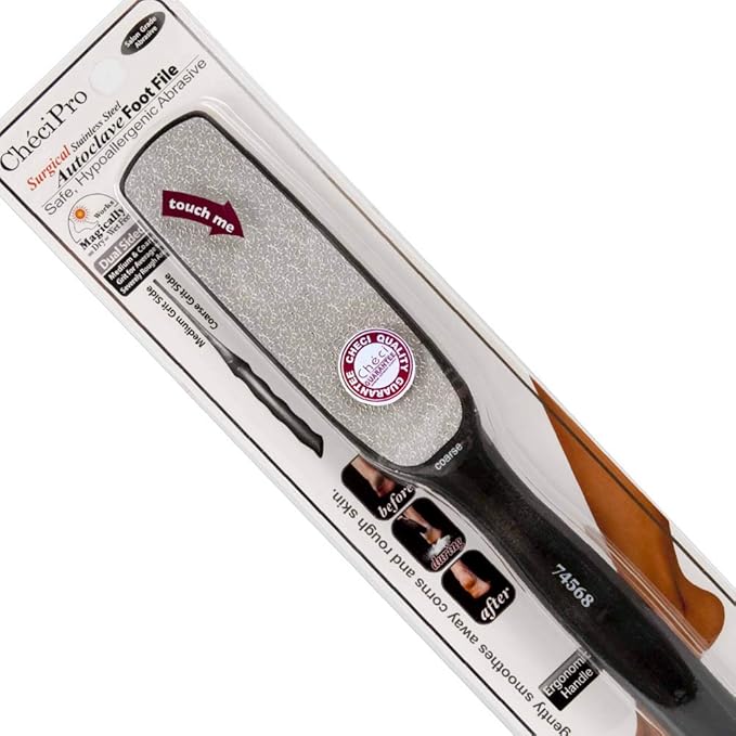 Checi Autoclave Sanitize and Sterilize Dual Coarse and Medium Foot File Carded