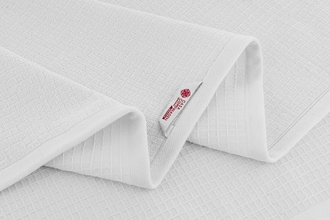 CASA COPENHAGEN Wafffle 4Pcs 100% Egyptian Cotton Large Designer Towels Gift Set- White, 55"x27", 4Bath Towels for Bathroom (Box Pack, Set for Women & Men)