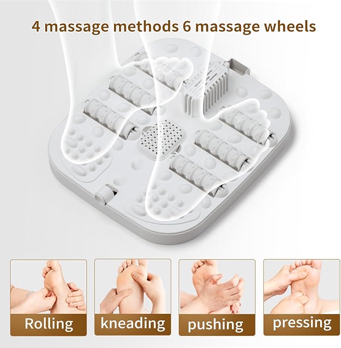 Collapsible Foot Spa with Heat, Foldable Foot Bath Massager with Temperature Control Touchscreen, Foot Massage Rollers, Pedicure Spa for Home, Office, Relaxation, Gift for Men & Women