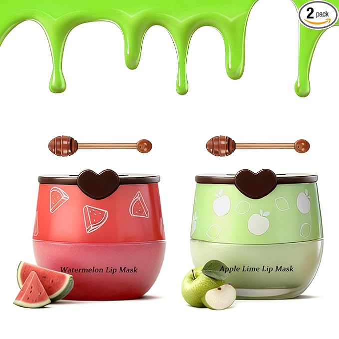 Bee Lip Balm Honey Pot, Fruit Moisturizing Propolis Lip Mask, Lip Mask Overnight Propolis Moisturizing Lip Balm Hydrating Prevention Dry and Crack Lip Scrubs Exfoliator Lip Care Products
