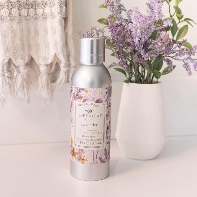 Greenleaf Gifts Lavender Scented Room Air Freshener Spray | Non-Aerosol 7 oz Spray | Floral Scented Air Freshener for Home | Home Fragrance for Bedroom & Bathroom