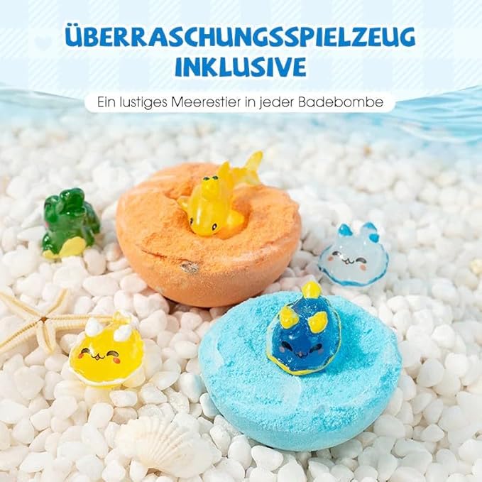 12-Piece Bath Bomb Gift Set for Kids, Bath Bombs for Kids with Surprise Inside, 12 Pack Kid Bath Bombs Gift Set, Organic Colorful Bubble Bath Fizzy Ball, Fun Educational Toy Fizzy (#A(15PC))