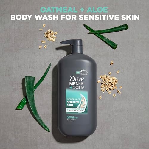 DOVE MEN + CARE Body & Face Wash, Sensitive Skin, Hydrated, 30 oz - Image 3