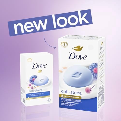 Dove Beauty Bar Gentle Cleanser Anti-Stress Cream Bar Moisturizes To Calm Skin Gentle Bar Soap Cleanser Made With 1/4 Moisturizing Cream 72 pack - Image 3