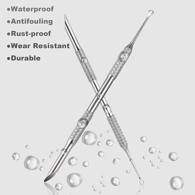 Pre-treatment Cuticle Pusher, Russian Prep Nail Pushers, Dual Ended Cuticle Remover with 100/180 Grit Sandpaper Sheets, Nail Care for Manicure Pedicure Nail Art