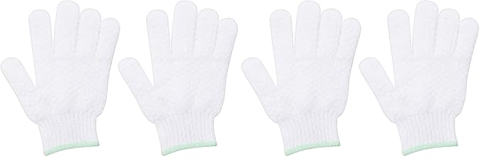 EcoTools Avocado Oil Infused Gentle Exfoliating Bath and Shower Gloves, Exfoliating Body Mitt for Soft Skin, For Body Soap and Body Scrub, Pack of 2-2 Gloves Total