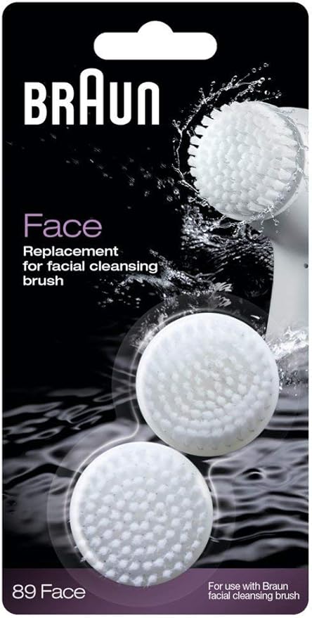 Braun Silk-épil Skin Spa Facial Cleansing Brush + Braun Facial Brushes Refill Pack (2 Replacement Brushes)