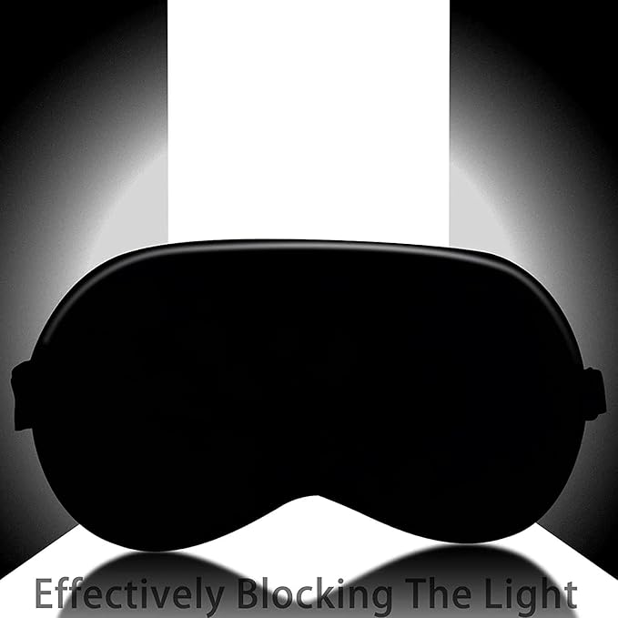 Sleep Mask Silk Eye Mask for Men Sleeping Mask, Adjustable Elastic Strap for Night Shading Sleep Mask, Soft and Comfortable for Both Men and Women