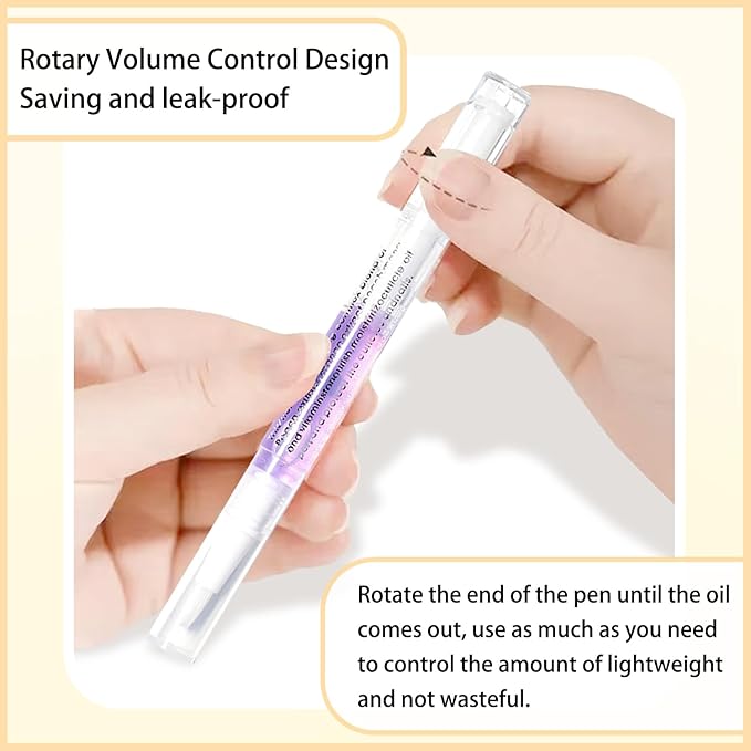 Cuticle Oil Pen Sweet Almond Nail Growth Serum and Repair Treatment Hydrating Oil for Dry Cuticles and Skin Cuticle Buddy Revitalize Nails with Radiant (6pcs pens)