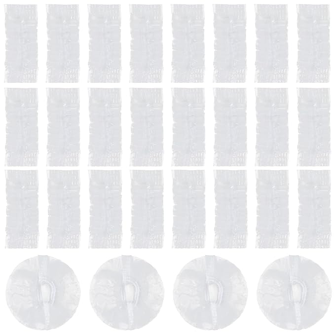 200PCS Disposable Ear Covers for Shower, Clear Waterproof Ear Covers for Bathing, Waterproof Plastic Ear-Protectors for Showering, Hair Dye, Spa, Salon and Beauty Treatments