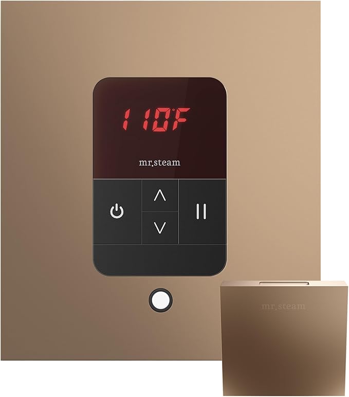 Mr Steam Basic Butler Steam Shower Ctrl Pkg w/Square iTempo Control and Steamhead in Brushed Nickel