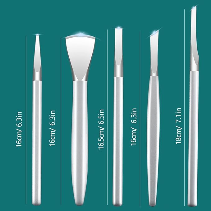 Manicure Set,Professional Pedicure Knife Set,Dead Skin Corn Foot Callus Remover Kit,Foot Care Tools for Travel or Home,Stainless Steel Foot File Rasp,Calluses Pusher (5 Pack)