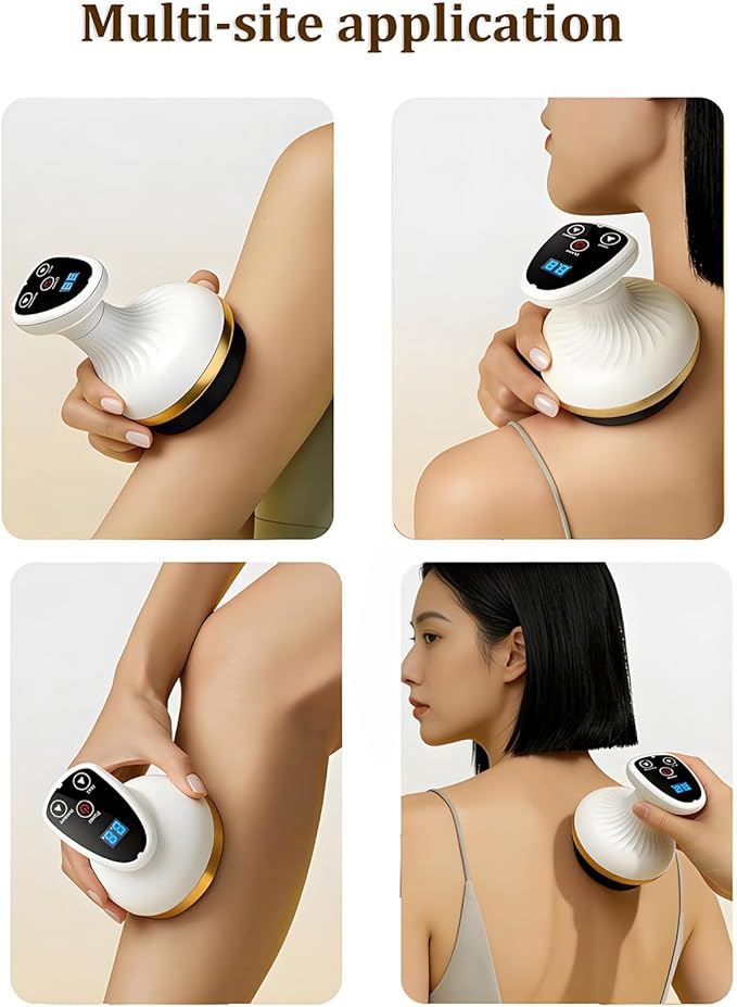 Vacuvia for Cellulite,2-in-1 LED Light Therapy and Vibration Massager,ull Body Electric Massage Tool with 9 Adjustable Intensity Levels,Portable Rechargeable Design for Arms, Legs, Back and Abdomen