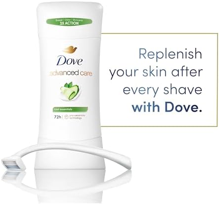 Dove Advanced Care Anti Deo Stick Cool Essentials Pack of 12 for helping your skin barrier repair after shaving 72 h odor control and all-day sweat protection with Pro Ceramide Technology 2.6 oz - Image 5