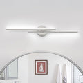 EDISLIVE Dimmable Modern LED Vanity Light Fixtures Bathroom Vanity Wall Lighting, 31.5 in Mirror Vanity Lighting Fixtures for Bathroom Bedroom Makeup Living Room,Nickel