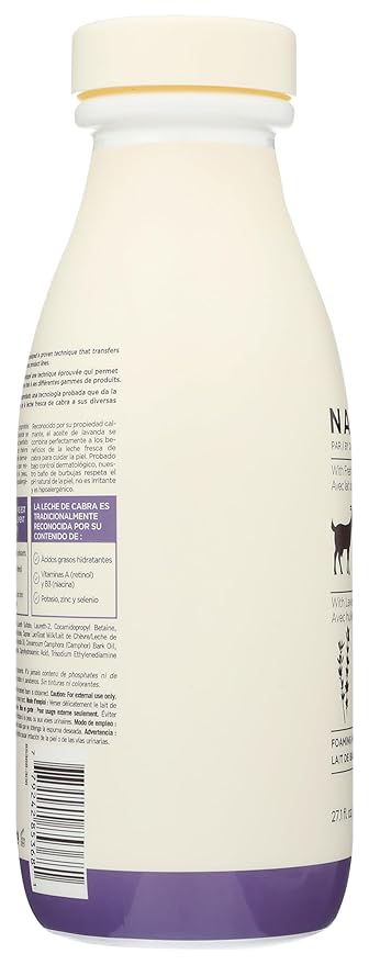 Nature by Canus Foaming Milk Bath, Fresh Canadian Goat Milk, Lavender Oil, Vitamins A B3, Potassium Zinc Selenium, 27.1 Fl Oz